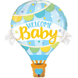 Welcome Baby Blue Balloon
