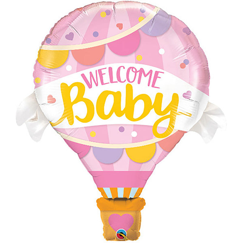 Welcome Baby Pink Balloon