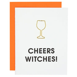 Cheers Witches Letterpress Card
