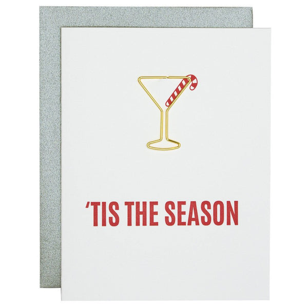 Tis the Season Clip Letterpress Card