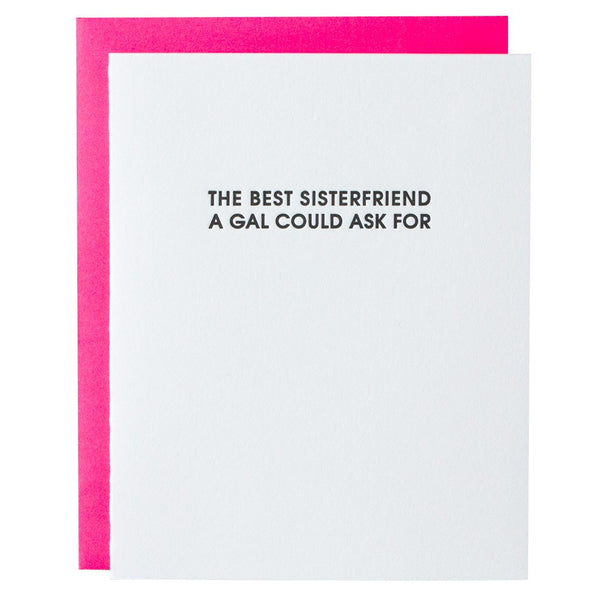 Best Sisterfriend Letterpress Card