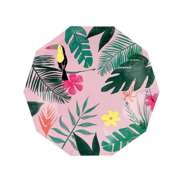 Pink Tropical Plates - Small