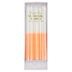 Coral Glitter Dipped Candles