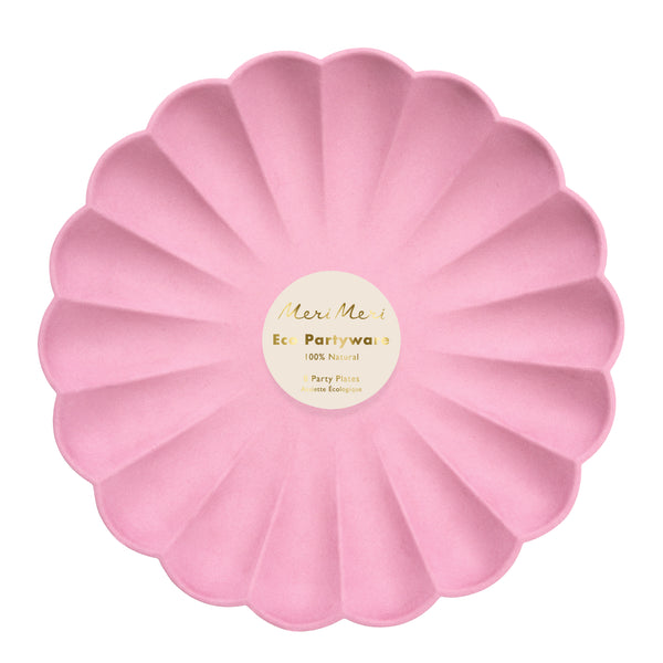 Deep Pink Simply Eco Plates - Large