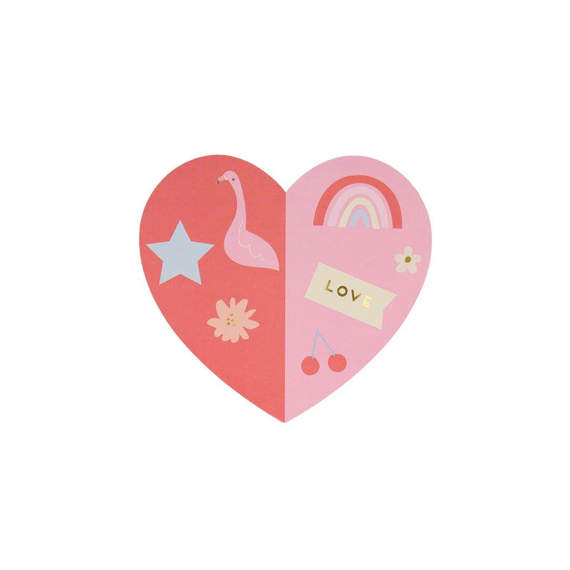 Heart Concertina Valentine Stickers