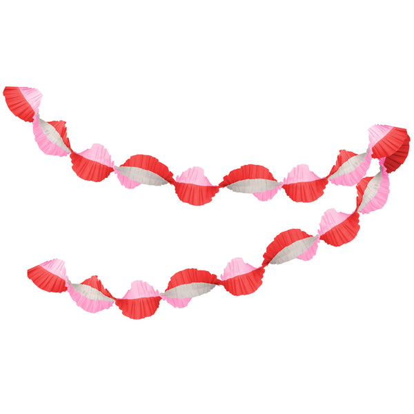 Pink and Red Stitched Streamer