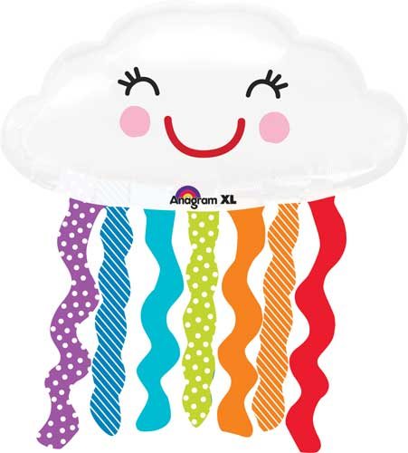 Smiling Rainbow Cloud Balloon