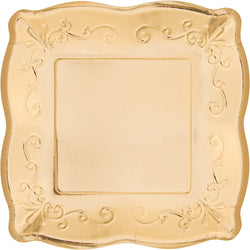 Gold Scalloped Embossed Large Plates