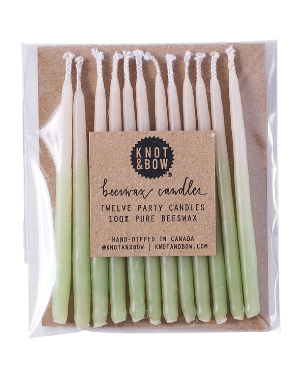 Mint Ombré Beeswax Party Candles