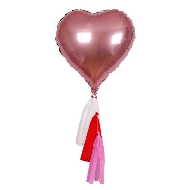 Pink Heart Foil Balloons Kit