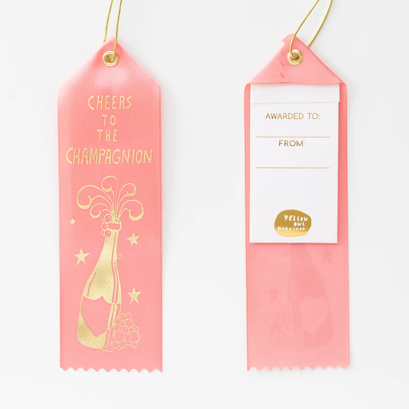 Cheers to the Champagnion - Award Ribbon Card