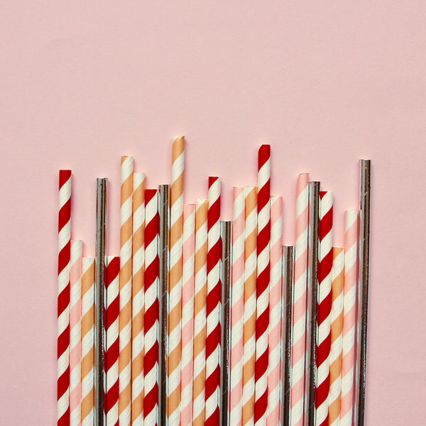 Peachy Vibes Paper Straws - Mixed Pack