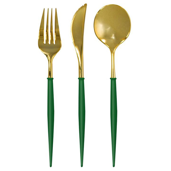 Emerald & Gold Bella Cutlery Set