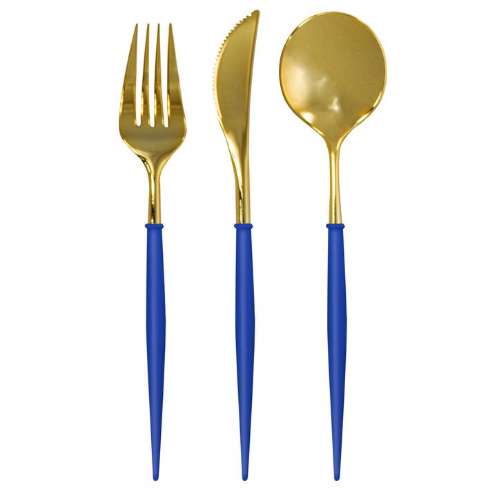 Blue & Gold Bella Cutlery Set