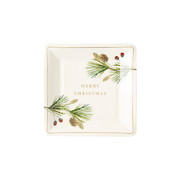 Botanical Merry Christmas Solstice Plate