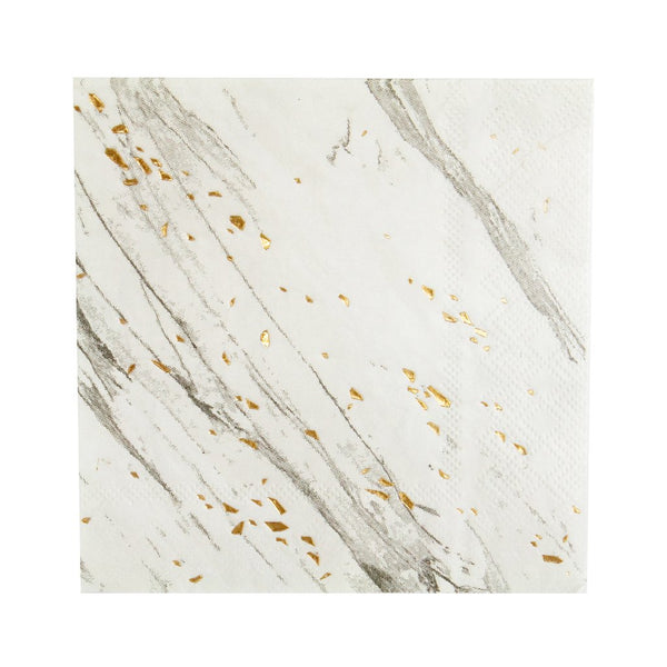 Blanc - White Marble Lunch Paper Napkins