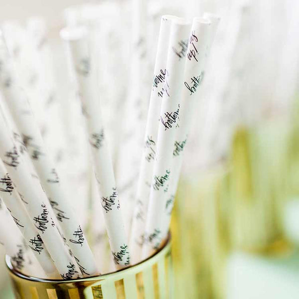 Bottoms Up Paper Straws