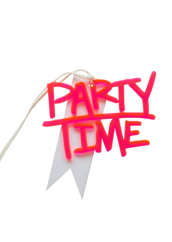 Party Time Acrylic Gift Tag