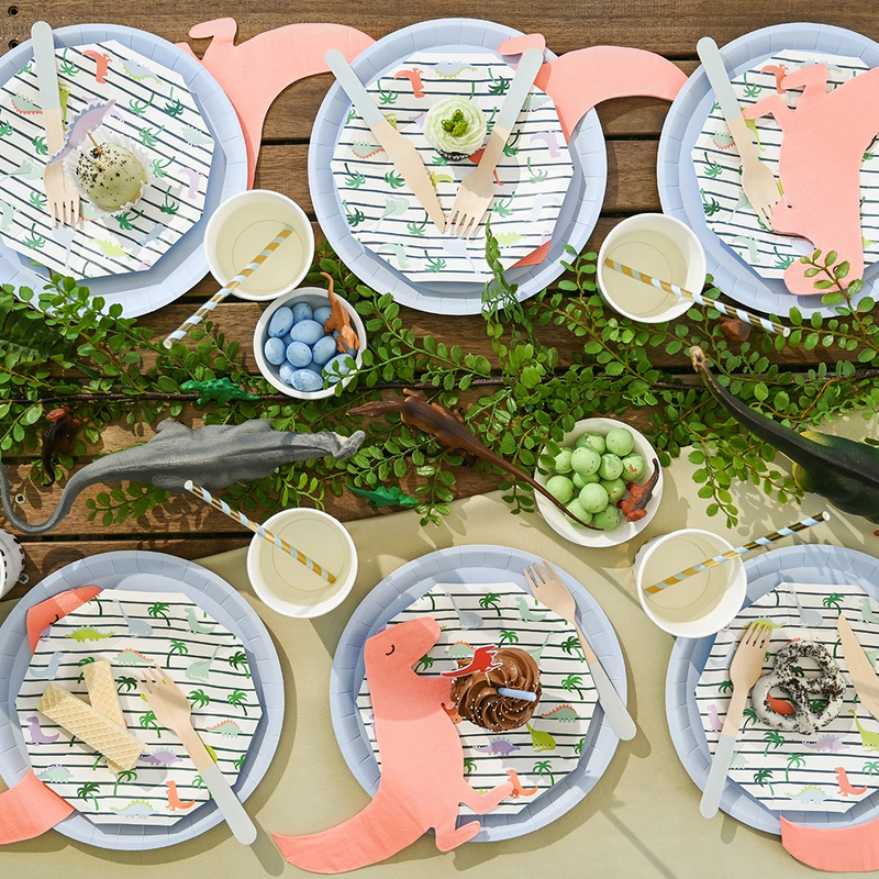 Pastel Dino-Mite Party Side Plates