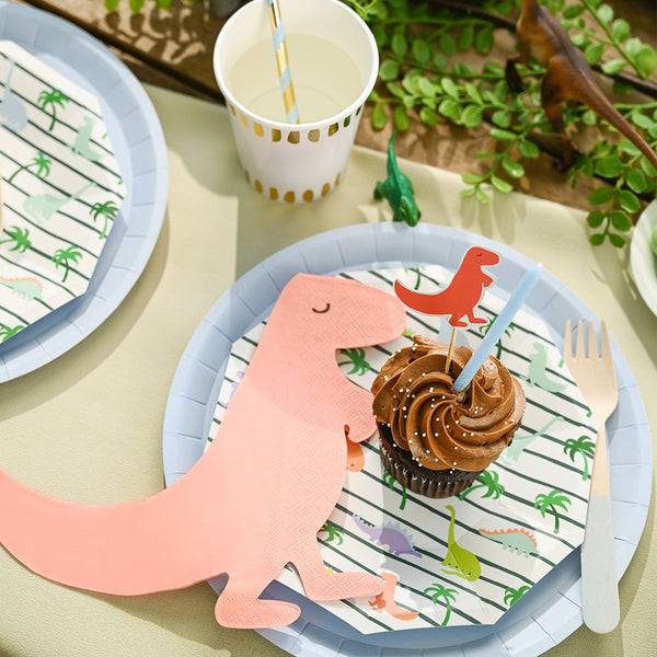 Pastel Dino-Mite Party Side Plates