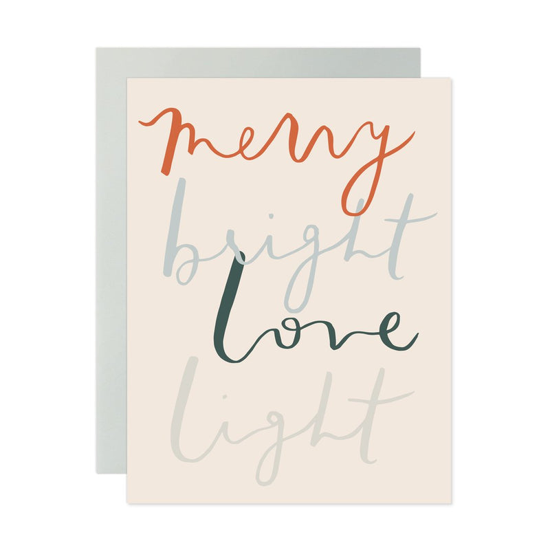 Merry Bright Love Light Card