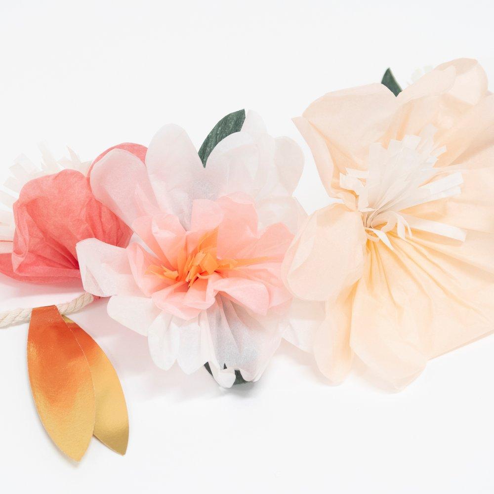 Rose Blossom Paper Garland