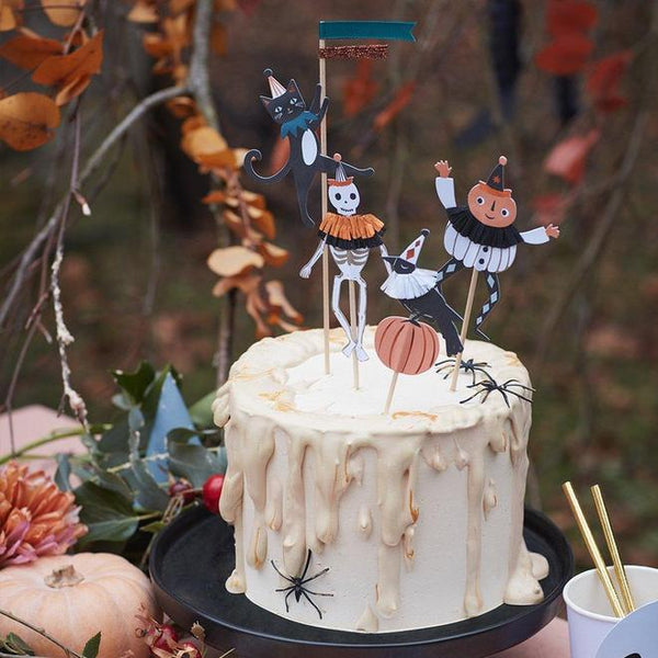 Vintage Halloween Cake Toppers