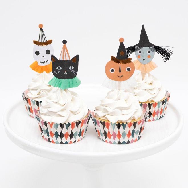 Vintage Halloween Cupcake Kit (set of 24 toppers)