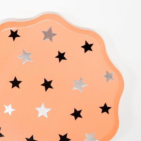 Pastel Halloween Star Pattern Plates