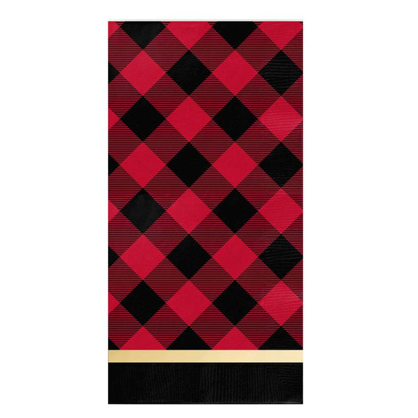 HOLIDAY BUFFALO CHECK PAPER GUEST TOWEL