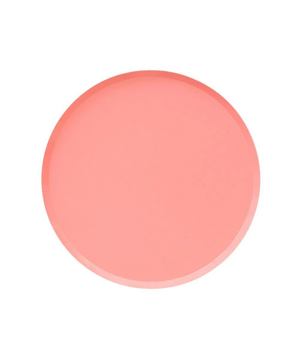 Oh Happy Day Large Plates - Neon Coral