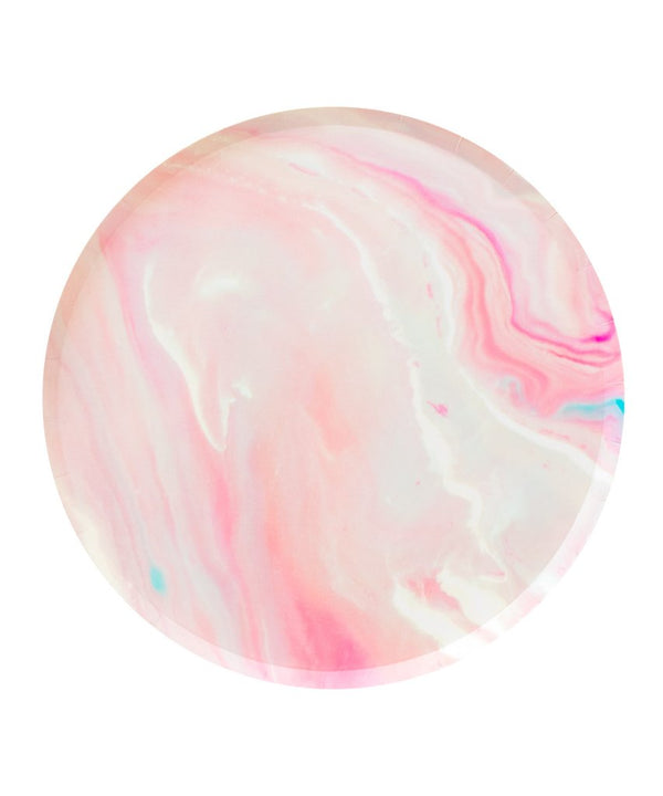 Oh Happy Day Large Plates - Pink Marble