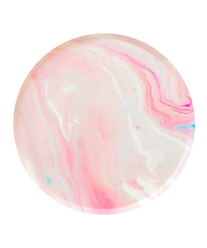 Oh Happy Day Large Plates - Pink Marble