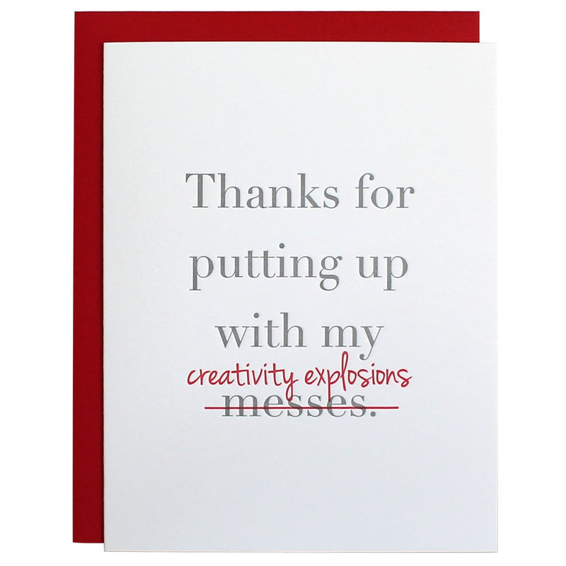 Creativity Explosions Thank You Letterpress Card