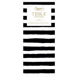 Painted Stripe Black/white Tissue Paper