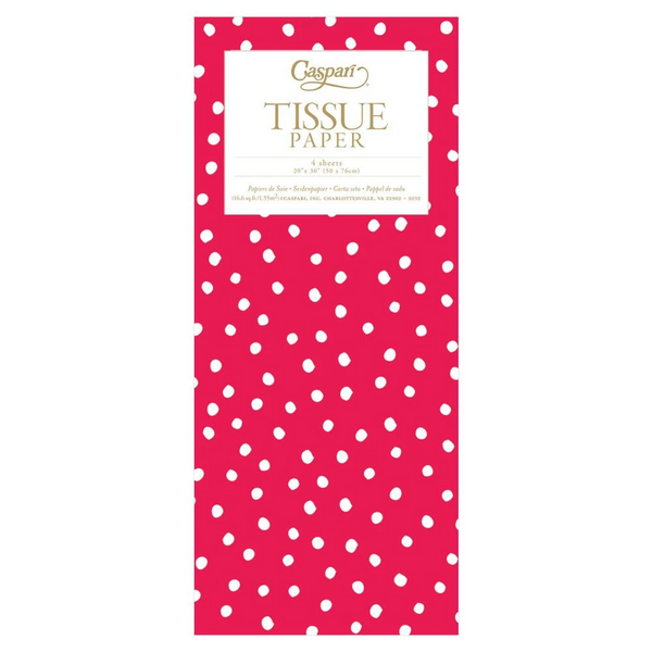 Painted Dots Red Tissue Paper