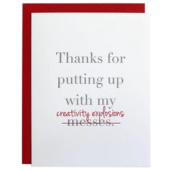 Thanks for putting up with my Creativity Explosions Letterpress Card