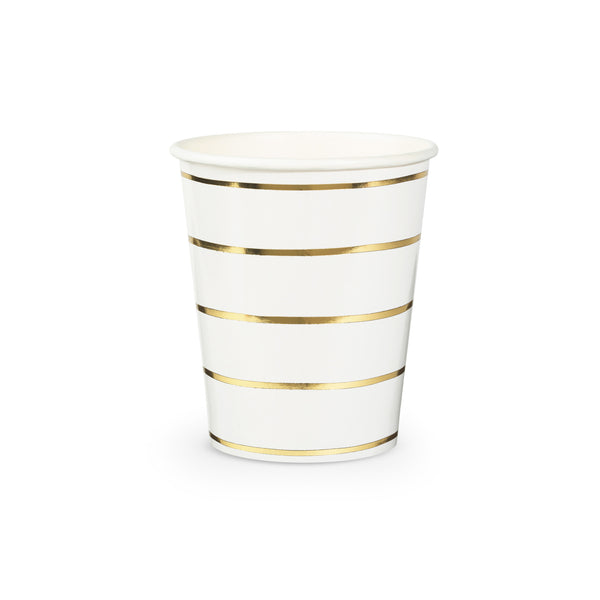 Gold Frenchie Striped Cup