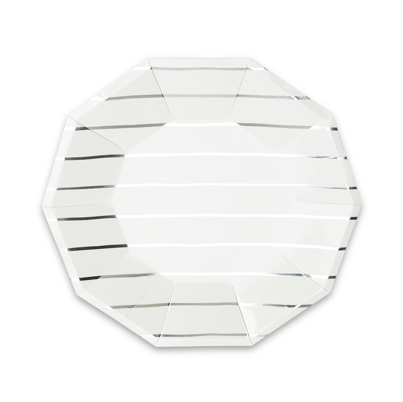 frenchie striped large plates