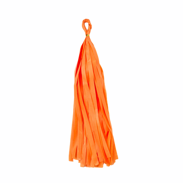 Tissue Paper Balloon Tassel - Light Orange