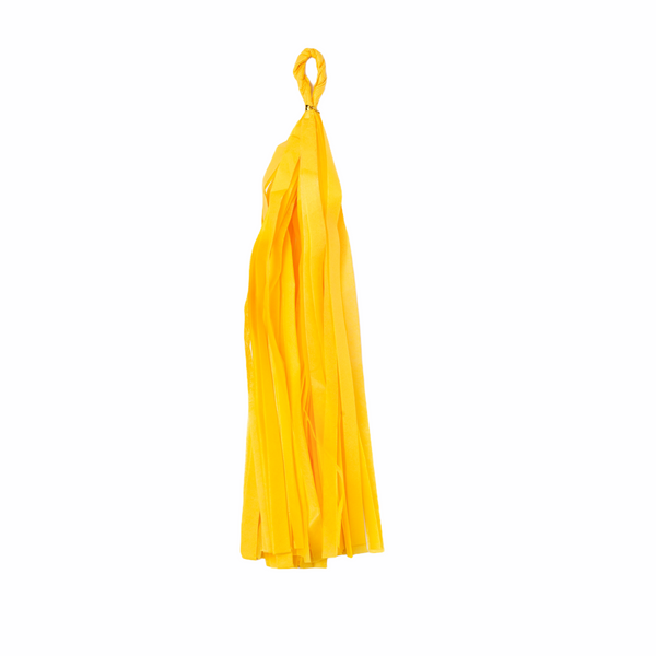 Tissue Paper Balloon Tassel - Neon Yellow