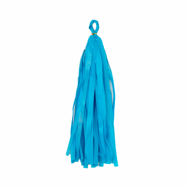 Tissue Paper Balloon Tassel - Medium Blue