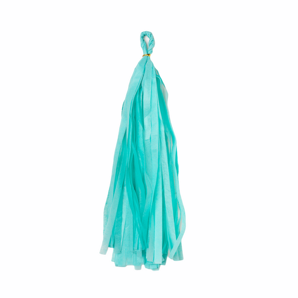Tissue Paper Balloon Tassel - Turquoise