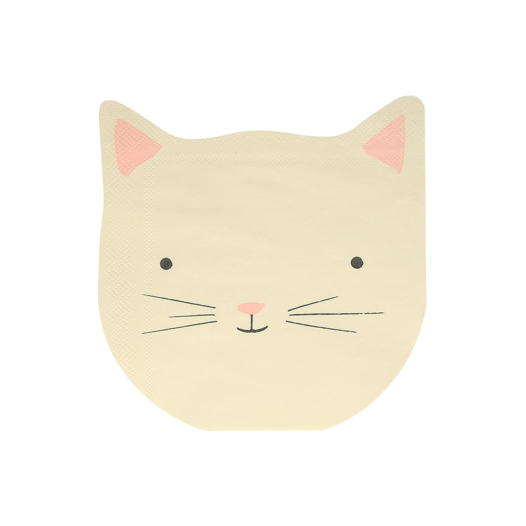 Meri Meri Paper Napkins Cute Kitten - Thumbnail 2
