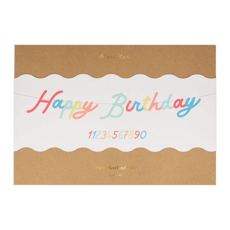 Bright Personalisable Birthday Garland Set