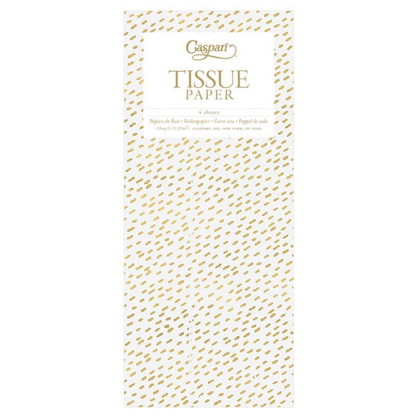 Little Dash White/gold Tissue Paper